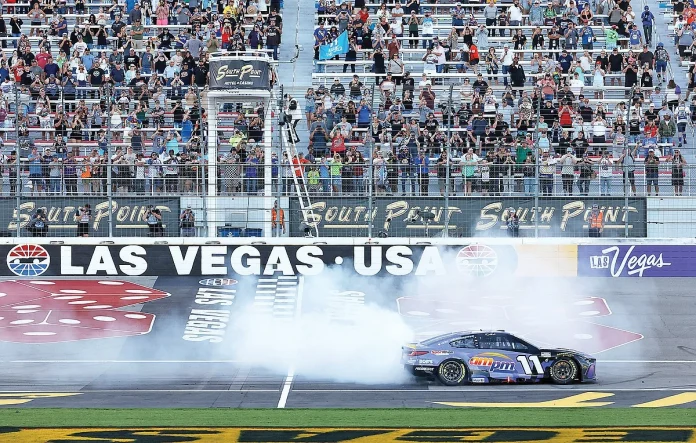 Denny Hamlin emotional Vegas win