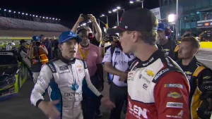 Jesse Love, Nick Sanchez in Fiery Vegas NASCAR Clash