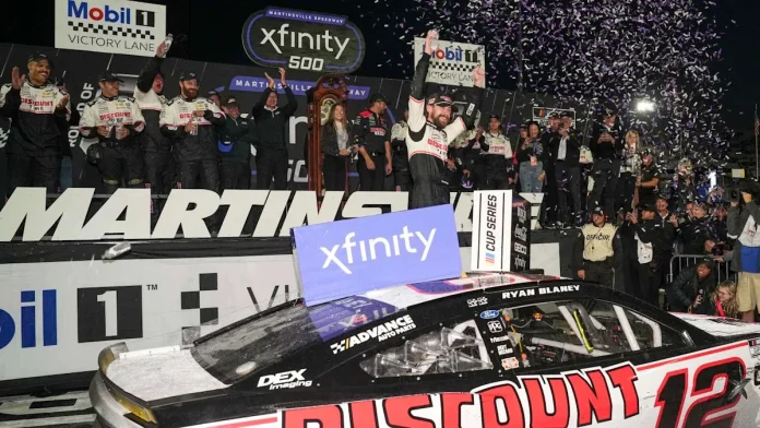 Ryan Blaney Martinsville race win Ryan Blaney Martinsville race win