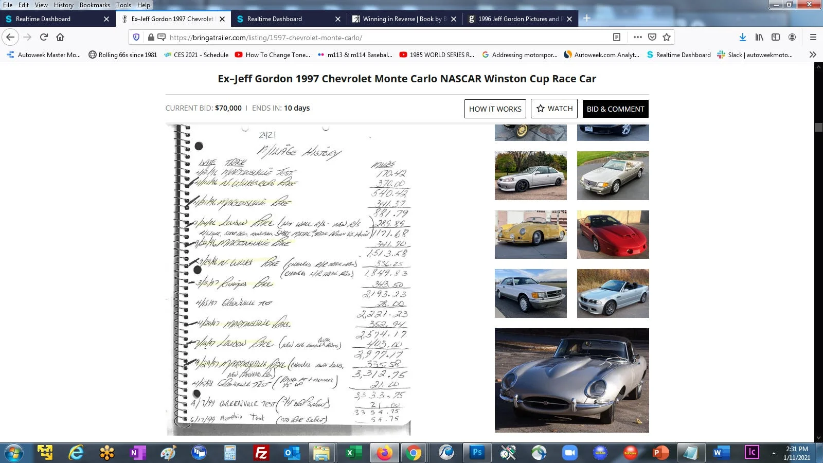 Jeff Gordon auction controversy