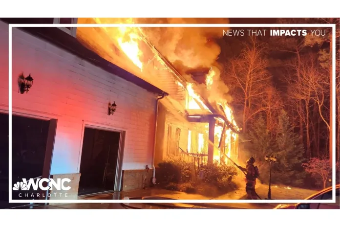 Denny Hamlin, Denny Hamlin parents house fire